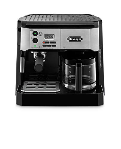 De’Longhi BCO430BM All-in-One Combination Maker & Espresso Machine + Advanced Milk Frother for Cappuccino, Latte & Macchiato + Glass Coffee Pot 10-Cup