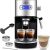 Gevi Espresso Machines 20 Bar Fast Heating Cappuccino Machine with Milk Frother for Espresso, Latte and Mocha, 1.2L Water Tank, Black, 1350W
