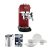 DeLonghi America, Inc EC685R Dedica Deluxe 15-Bar Pump Espresso Machine Red Includes Frothing Pitcher, Descaler & 2 Cups (4 Items)